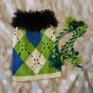 Argyle Dog Sweater and Rope Chews